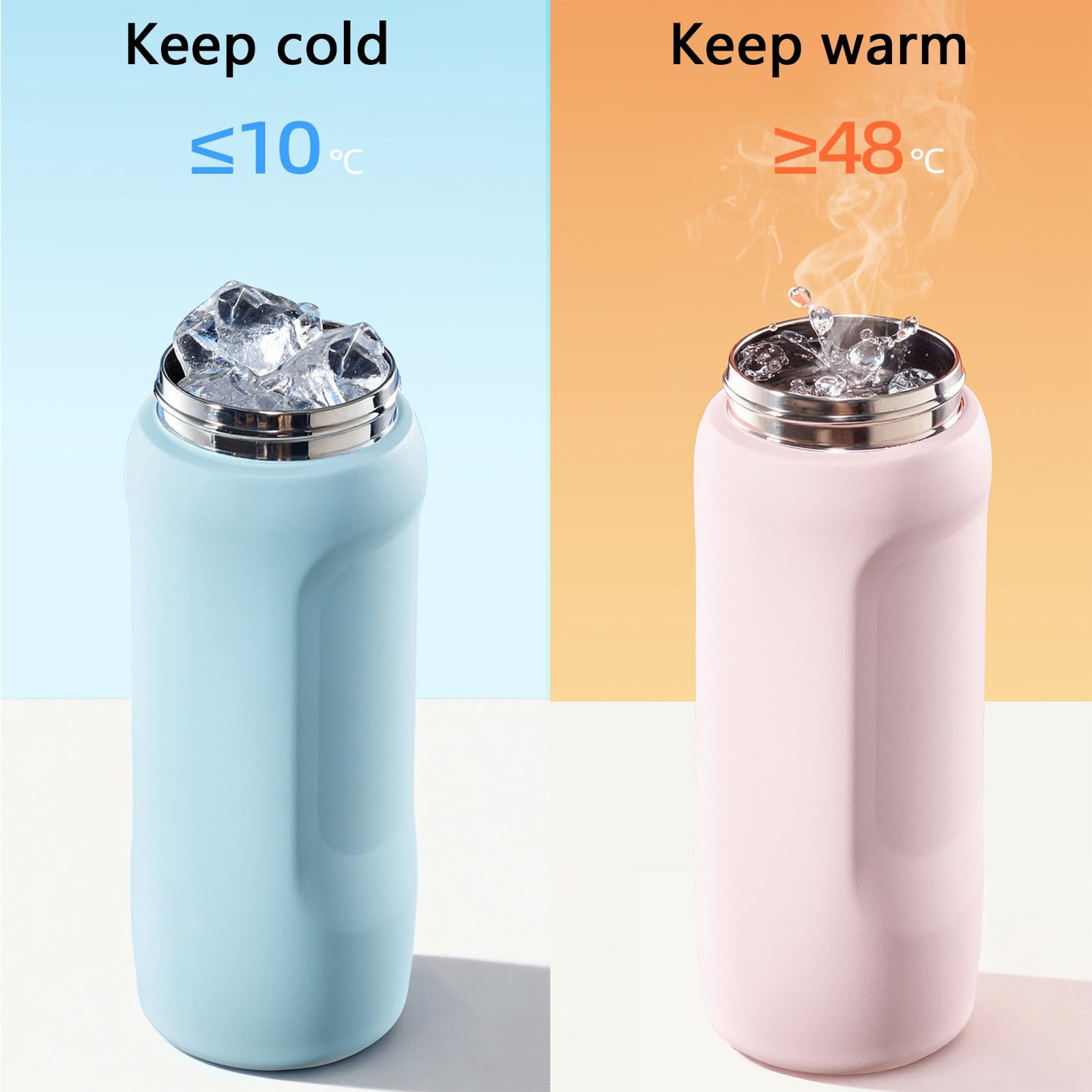 Termo para Cafe Caliente, Gran Capacidad, Diseño A Prueba de Fugas, Fácil de Transportar, Ideal para La Escuela, El Trabajo, El Deporte y Los Viajes(Pink)