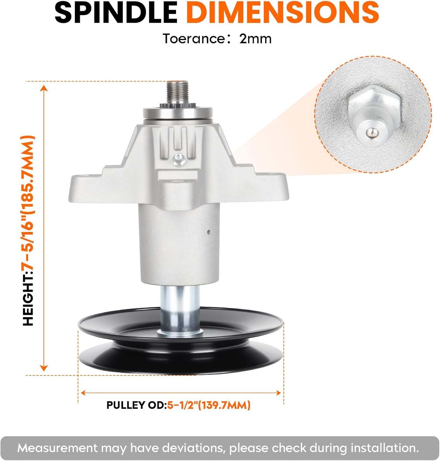 (3 Pack) 918-0671 618-04608 Spindle Assembly Fits 54 inch Deck for Cub Cadet LGT1054 GT1554 RZT-54, for MTD Gold, for Troy-Bilt TB2654, Replaces 618-04608A 918-04608A Spindle 618-0671