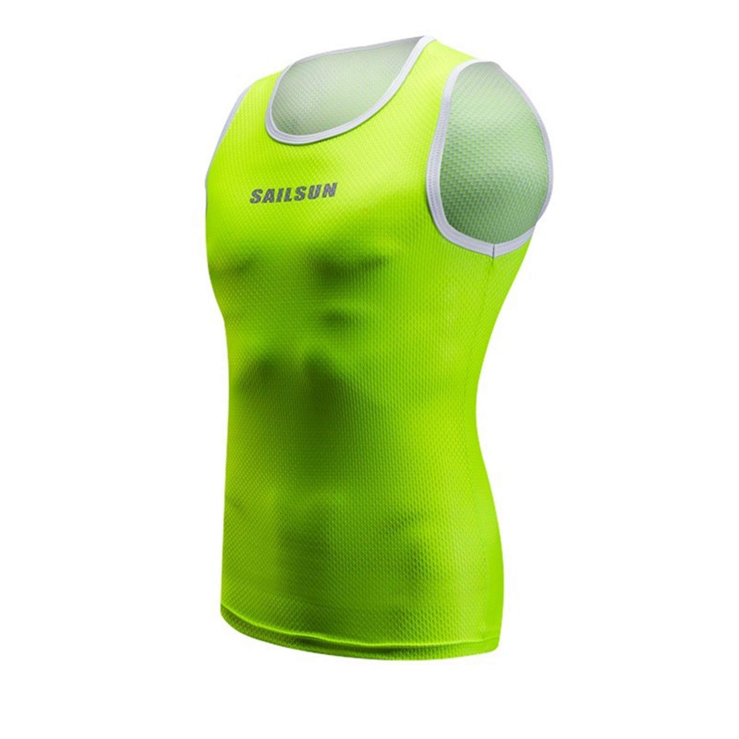 Mens Cycling Vest Men Summer Sleeveless Bike Jersey Vests Biking Running Sport Vests Shirt Top Breathable,Quick Dry Green