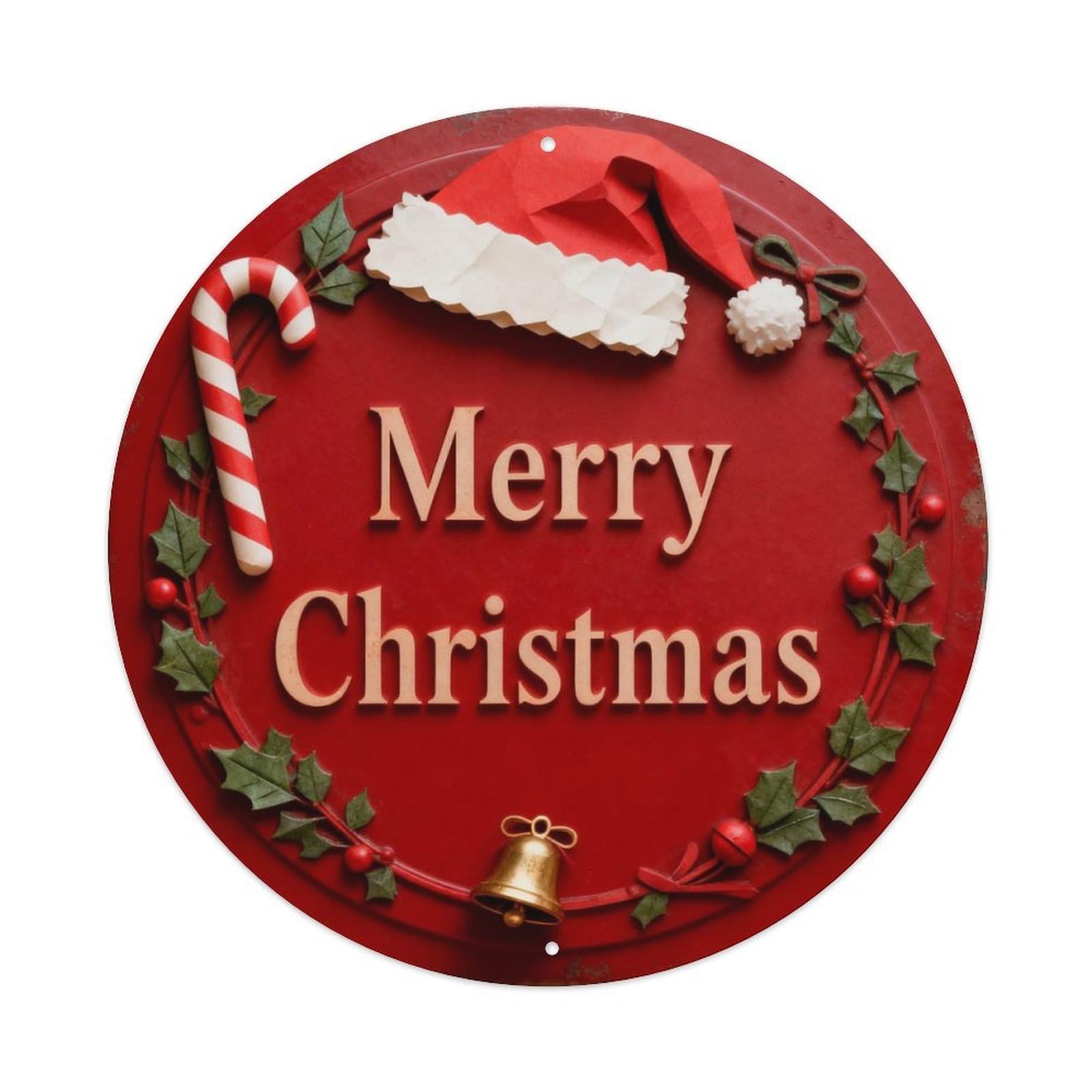 Merry Christmas Metal Tin Sign Plaque