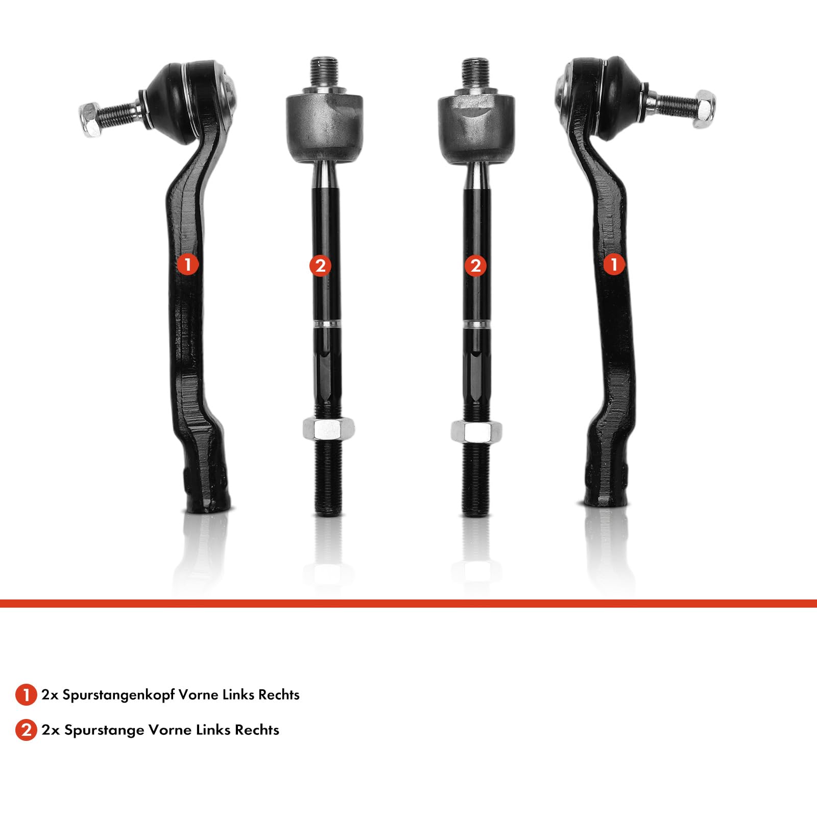 Frankberg 2 embouts de biellette de direction + 2 biellettes de direction | A4154600005; Compatible avec: Citan Tourer W415, K.a.n.g.o.o Be Bop KW0/1, K.a.n.g.o.o Express FW0/1