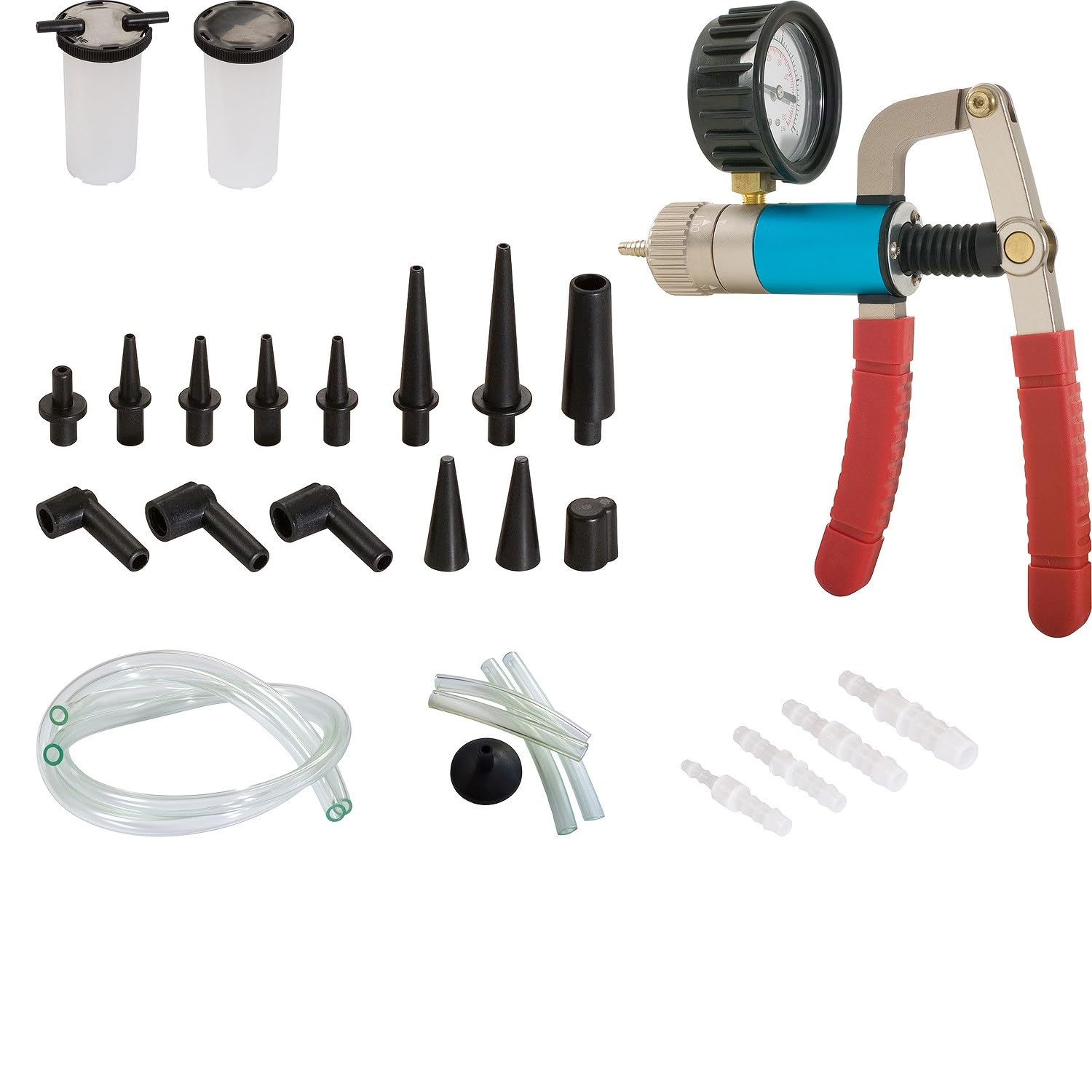 KS Tools 150.1900 Pompa a pressione e pompa del vuoto, serie da 7 pz