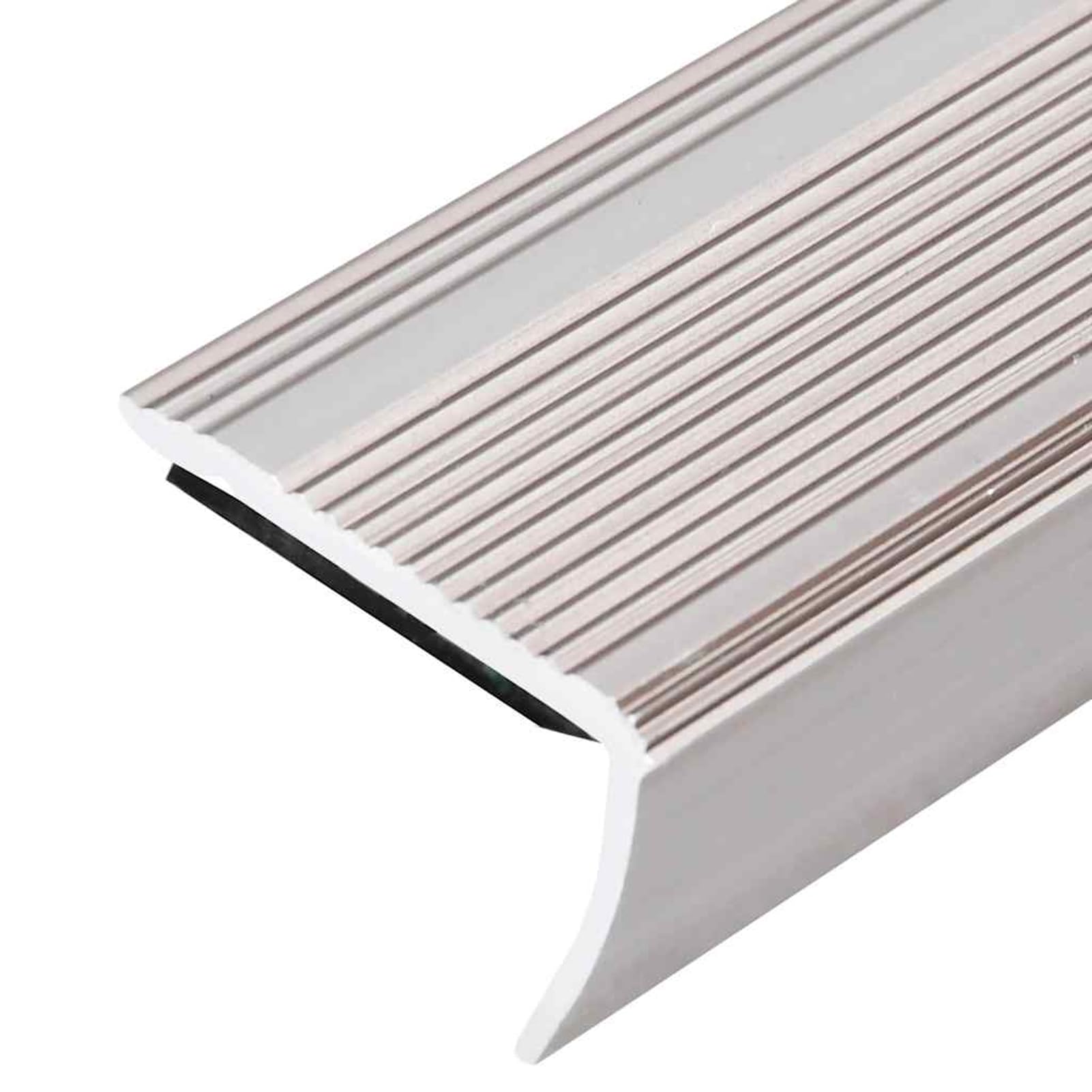 vidaXL Perfiles de peldaños Forma de L 15 uds Aluminio champán 100 cm, cantonera para peldaños, Perfil de Seguridad para Escalera, Laminado para peldaños