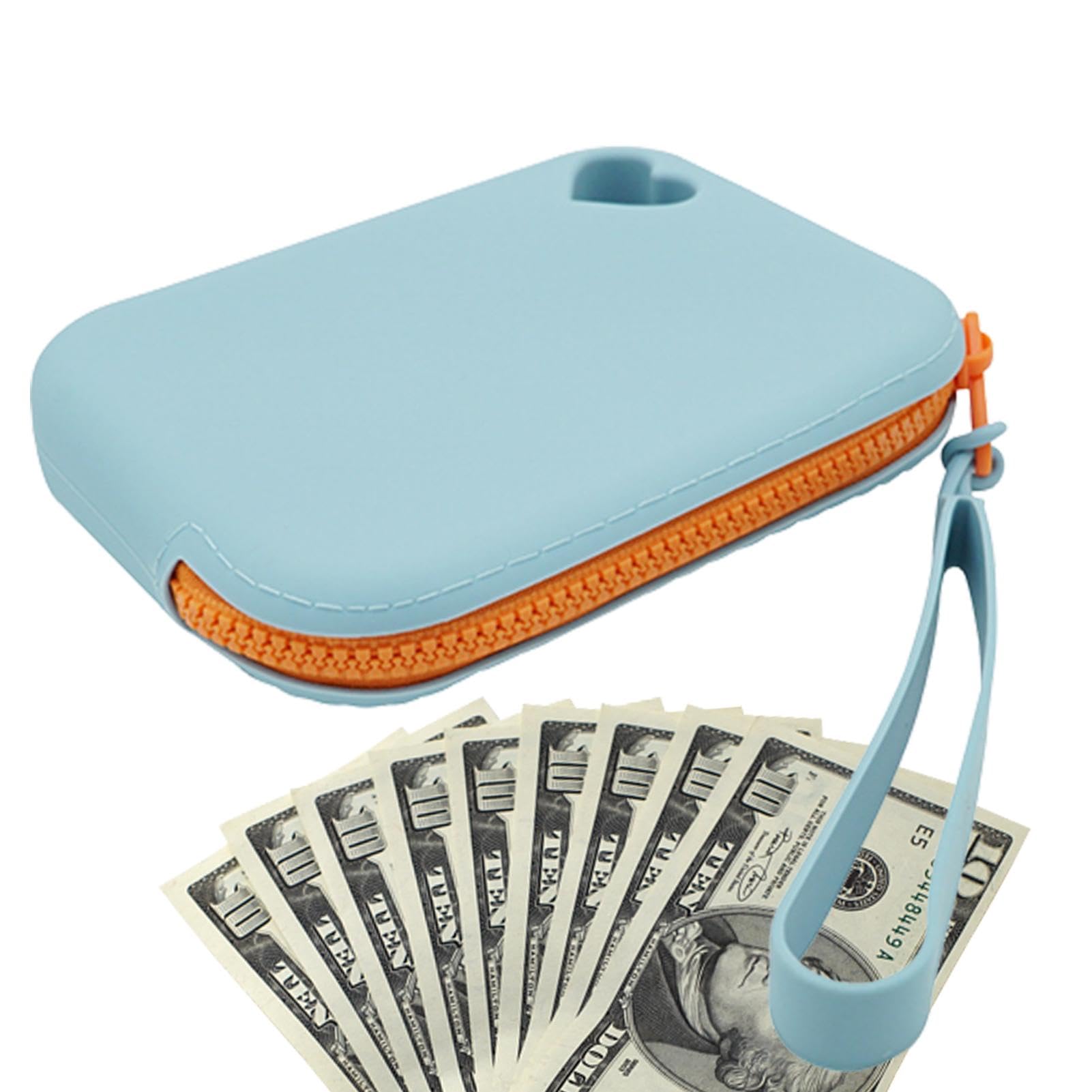 Custodia per Cuffie - Borsa Quadrata in Silicone, Impermeabile, per Cavi | Organizer Portatile per Trucchi, Portachiavi, con Cerniera, Accessori multifunzionali per Donne e Ragazze (4,72x0,96x3,54 po