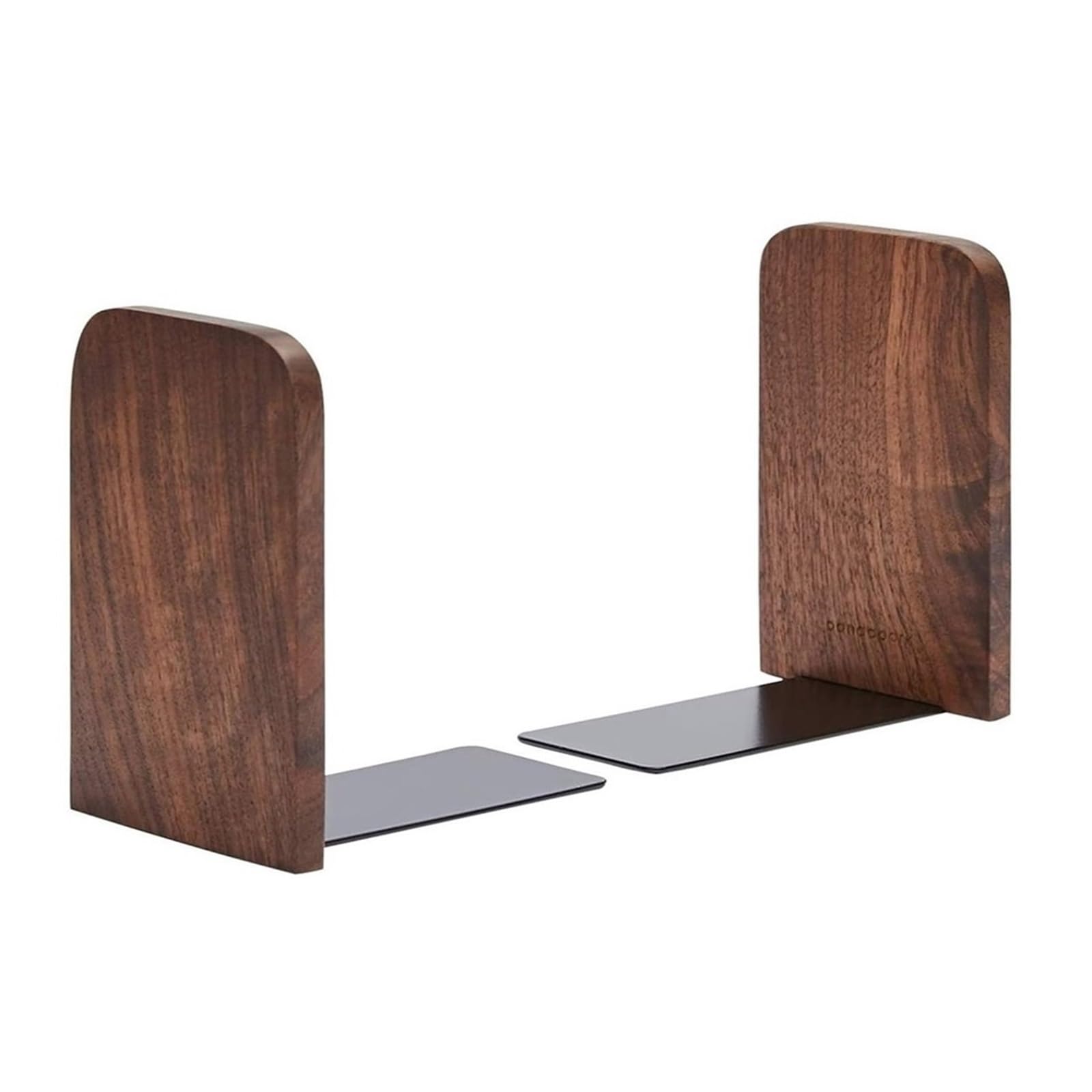 Desktop Bookends 2pcs Wooden Bookend Desktop Organizer Book Storage Student Office Supplies for Home Office School Library(Square)