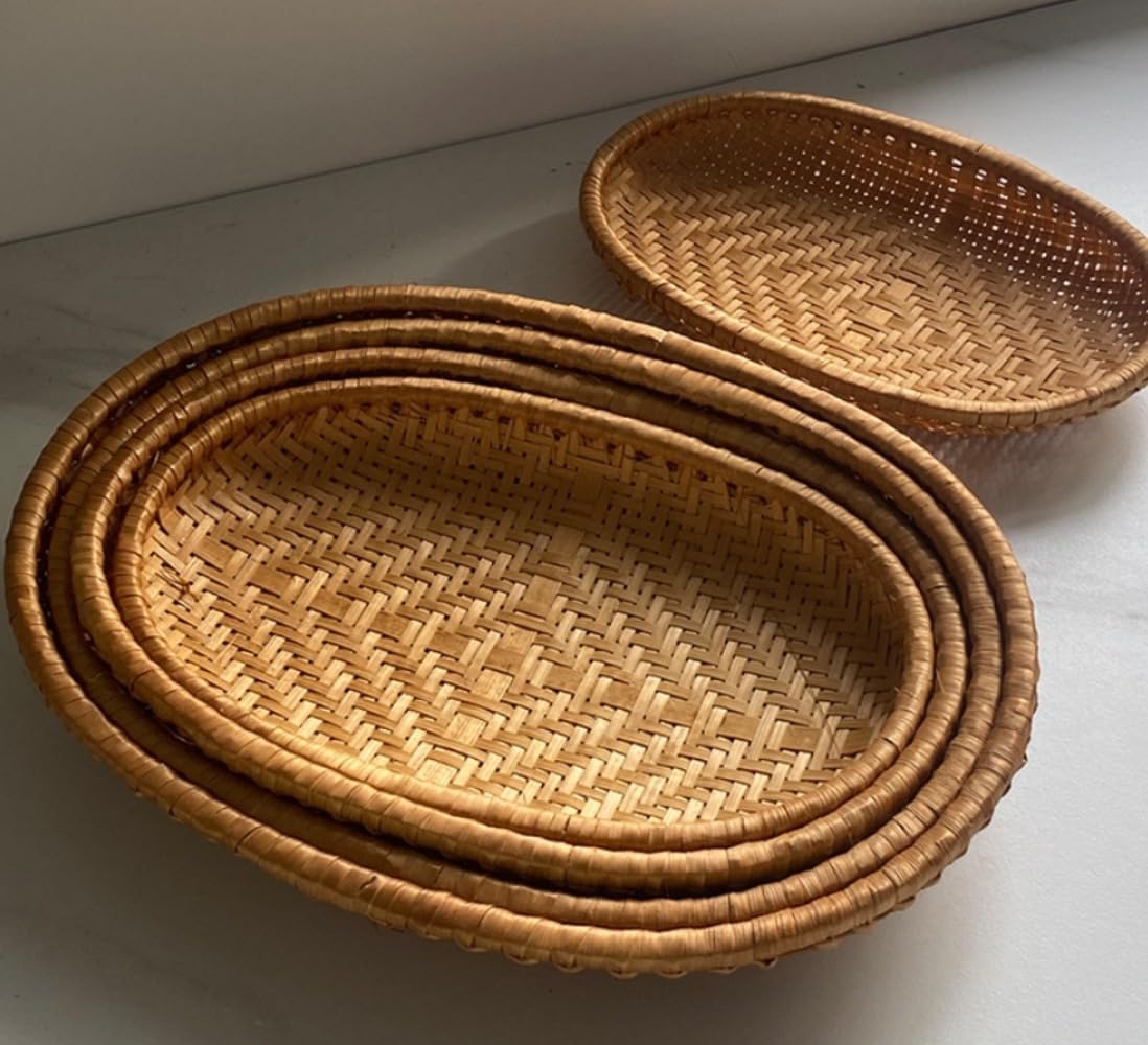 竹製 楕円形ざる 特大 竹製 溜ザル 51cm【メイチョー】 特大33cm竹ざる