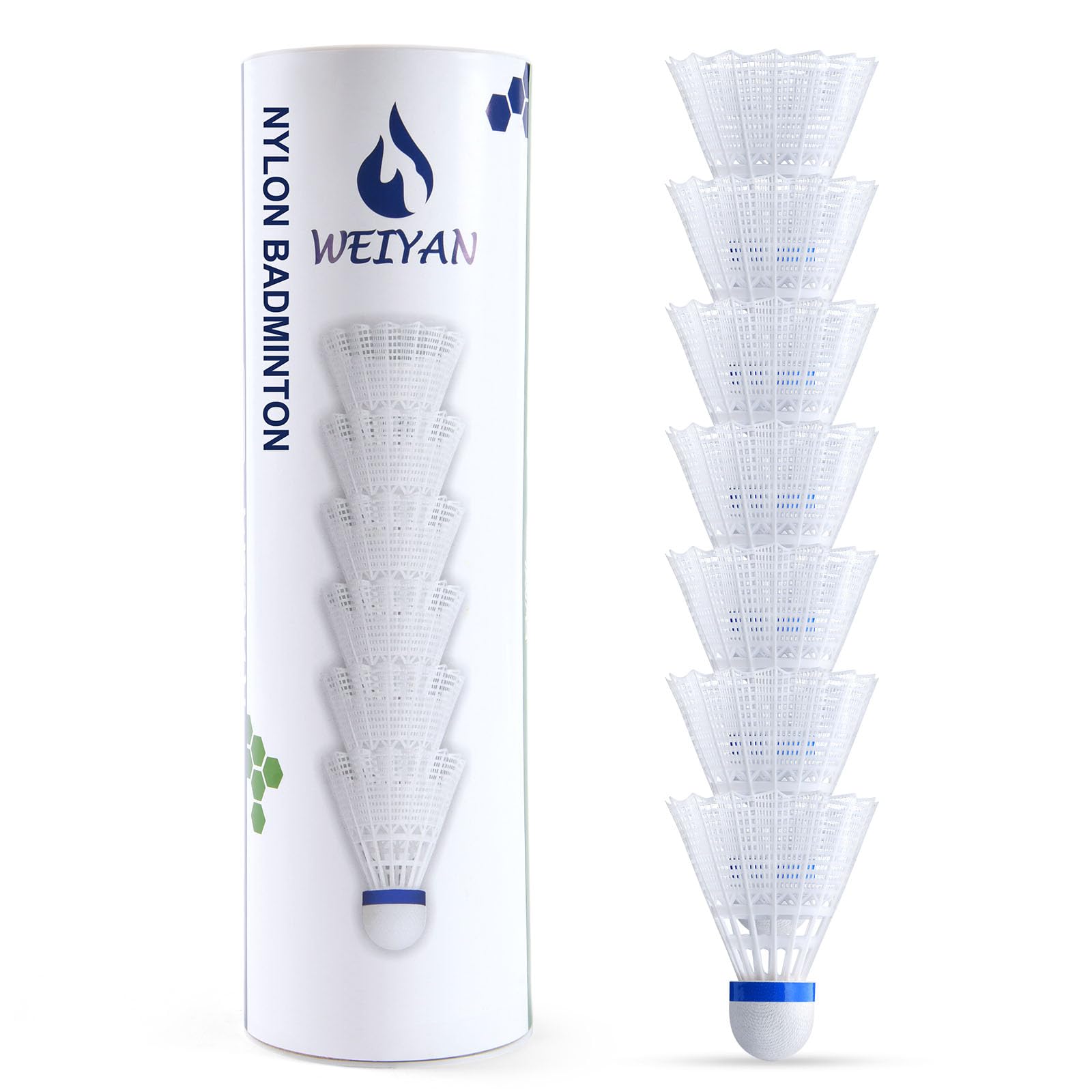 flintronic Nylon Shuttlecocks, Resistant Badminton Shuttlecocks, Professional Shuttlecocks for Beginner or Indoor and Outdoor Sports, Tough Badminton Ball for Fitness and Entertainment