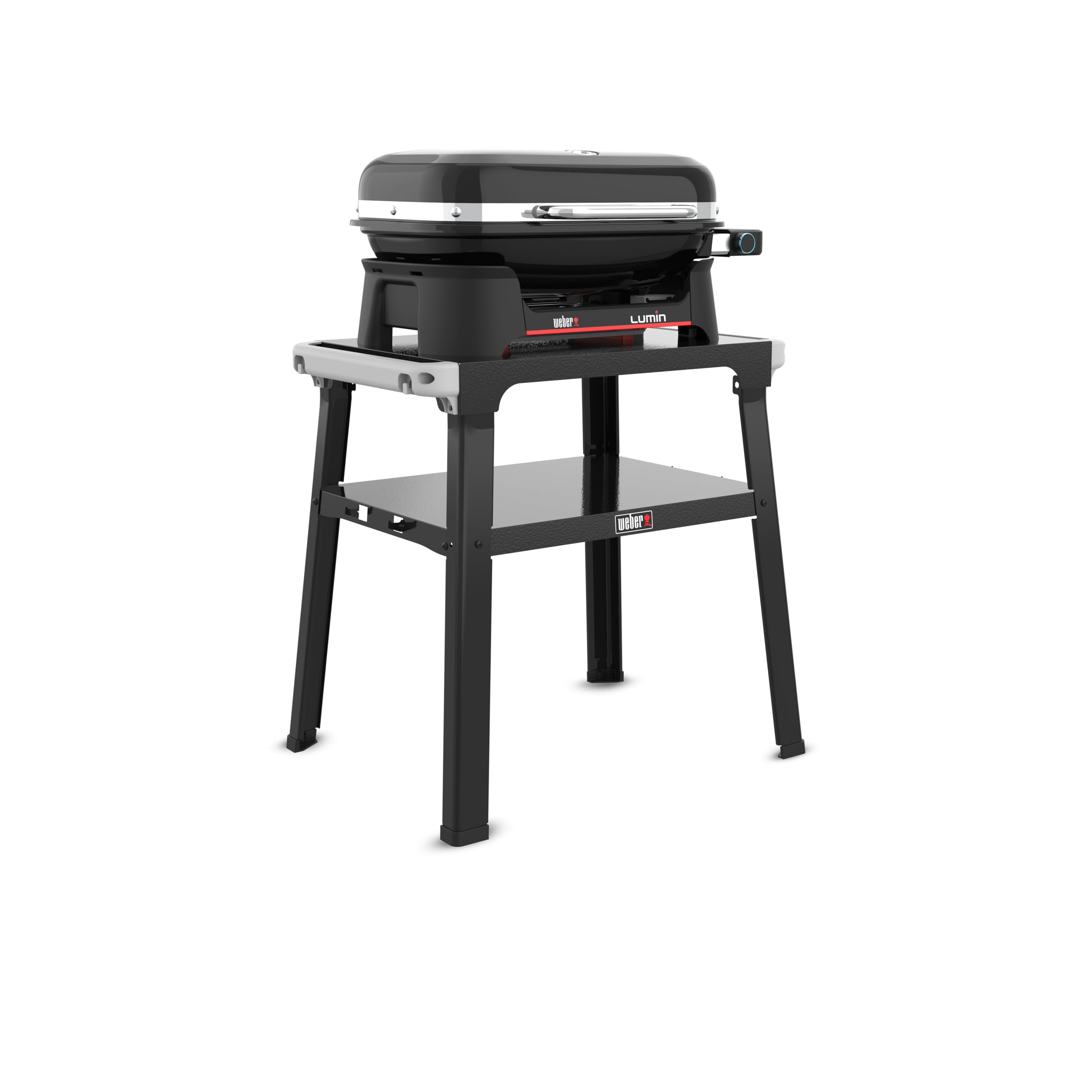 Weber Supporto Fisso per Tutti i Barbecue elettrici Lumin/Leggero e Stabile, con ripiano, Compatibile con Sistema Works – Nero (3401233)