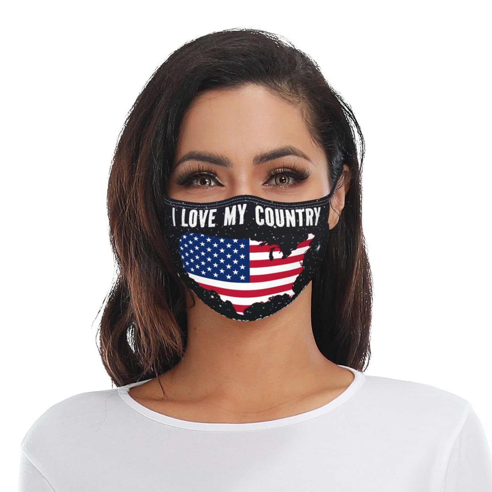 I Love My Country But I Hate My Government Anti Joe Biden Adult Dust Mask Adjustable Dust Face with 2 Filter88