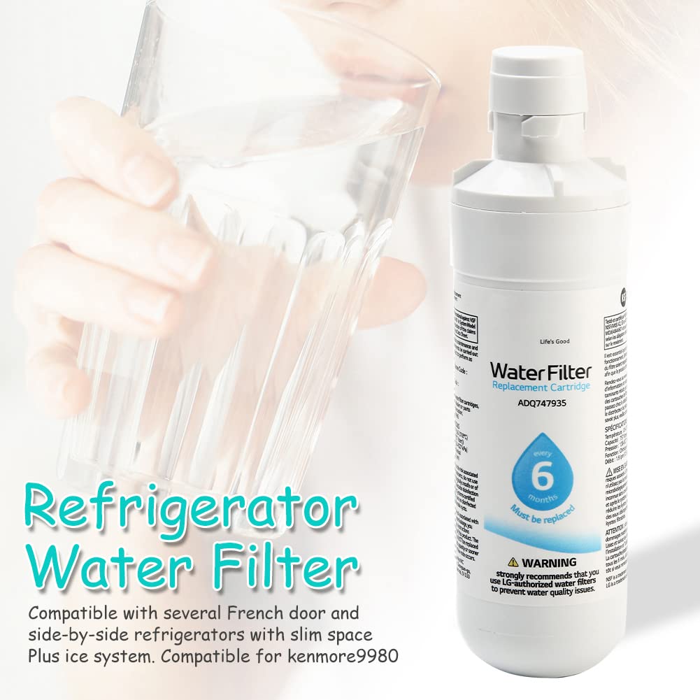 LT1000p Filtro dell'acqua per frigorifero, filtro dell'acqua sostituibile per filtro dell'acqua del frigorifero Kenmore 9980 (dimensioni: 3 pezzi)