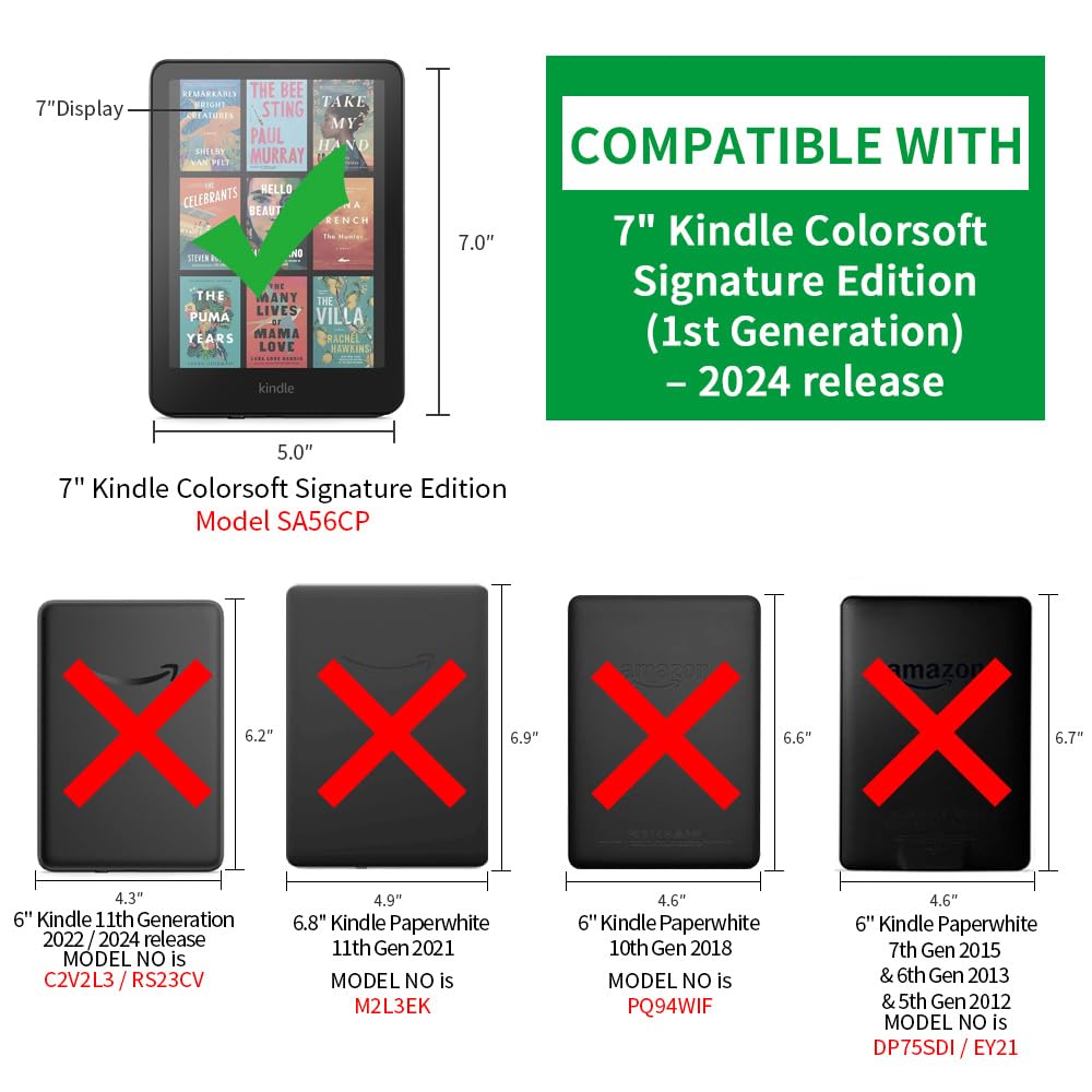 Amazon.co.jp: 360度回転ケース 7インチ Kindle Colorsoft (第1世代