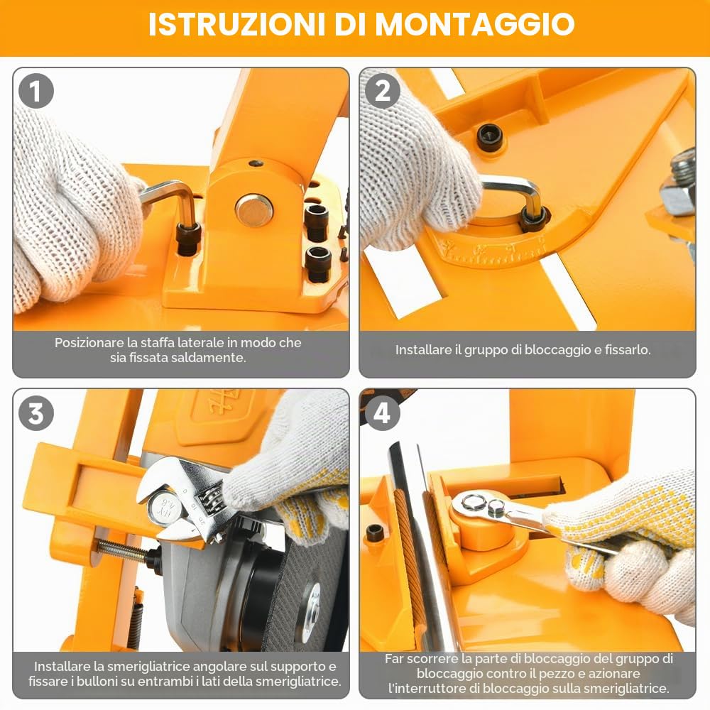 Hoteche Supporto per smerigliatrice angolare 180/230 mm, in alluminio per smerigliatrice angolare con design robusto, adatto per 180 mm di diametro, 230 mm, imballato in scatola colorata
