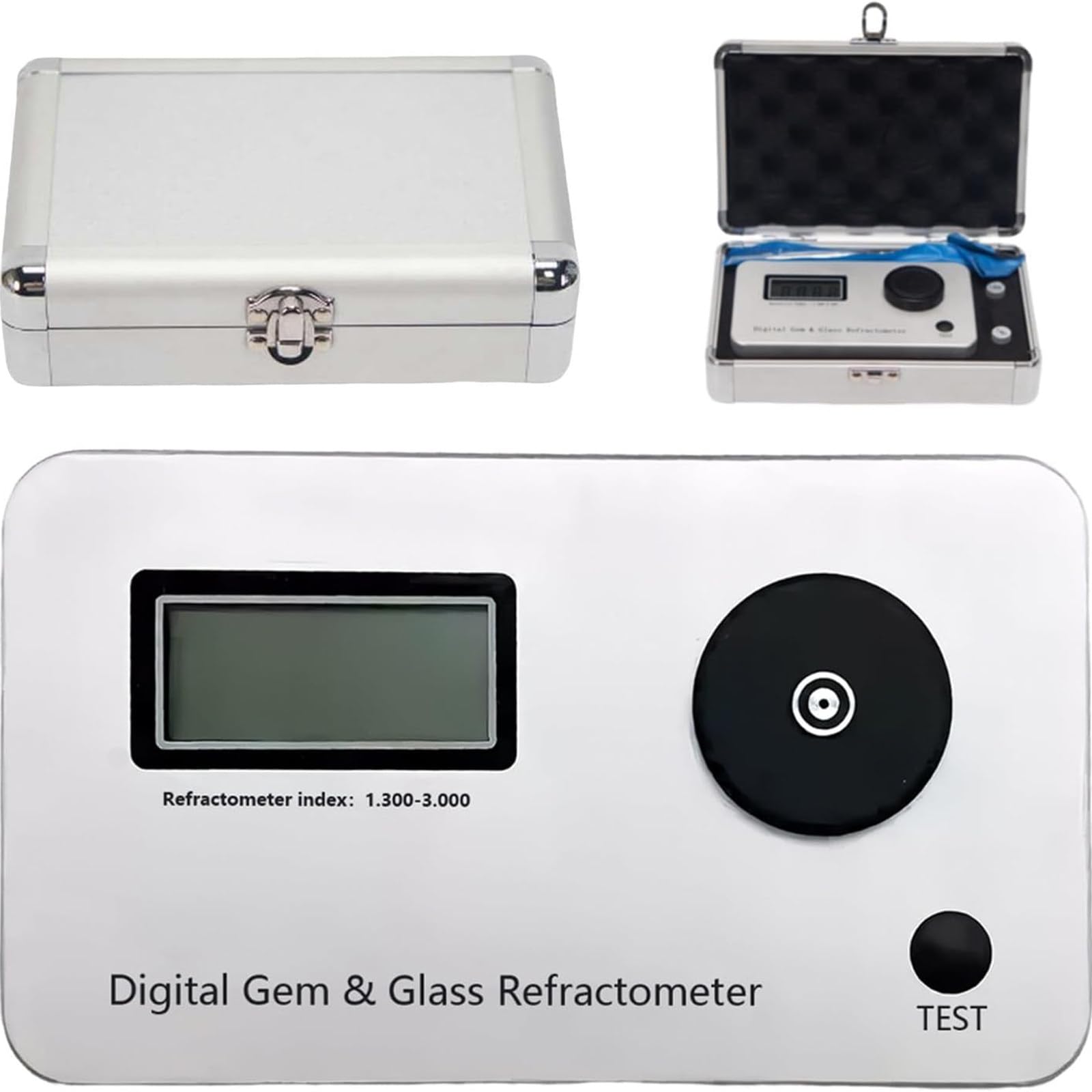 XYFGODEM Digital Refractometer for Gems – Portable Jewelry Calibration Tool with Refraction Index 1.300-3.000, Gemstone Authenticity Tester