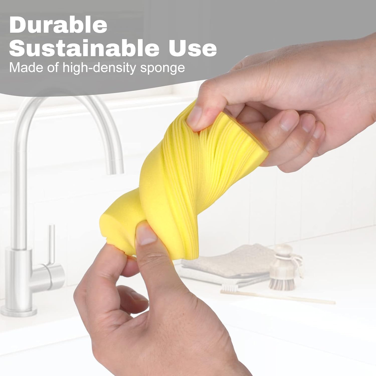 Cannagenix Damp Dusting Sponge, Household Sponges Duster for Cleaning Baseboards Blinds, Vents, Window Trunk, Scrub Magic Eraser Sponge Reusable Wet Sponges Cleaning Supplies Tool (Multi Colors) (1) 3