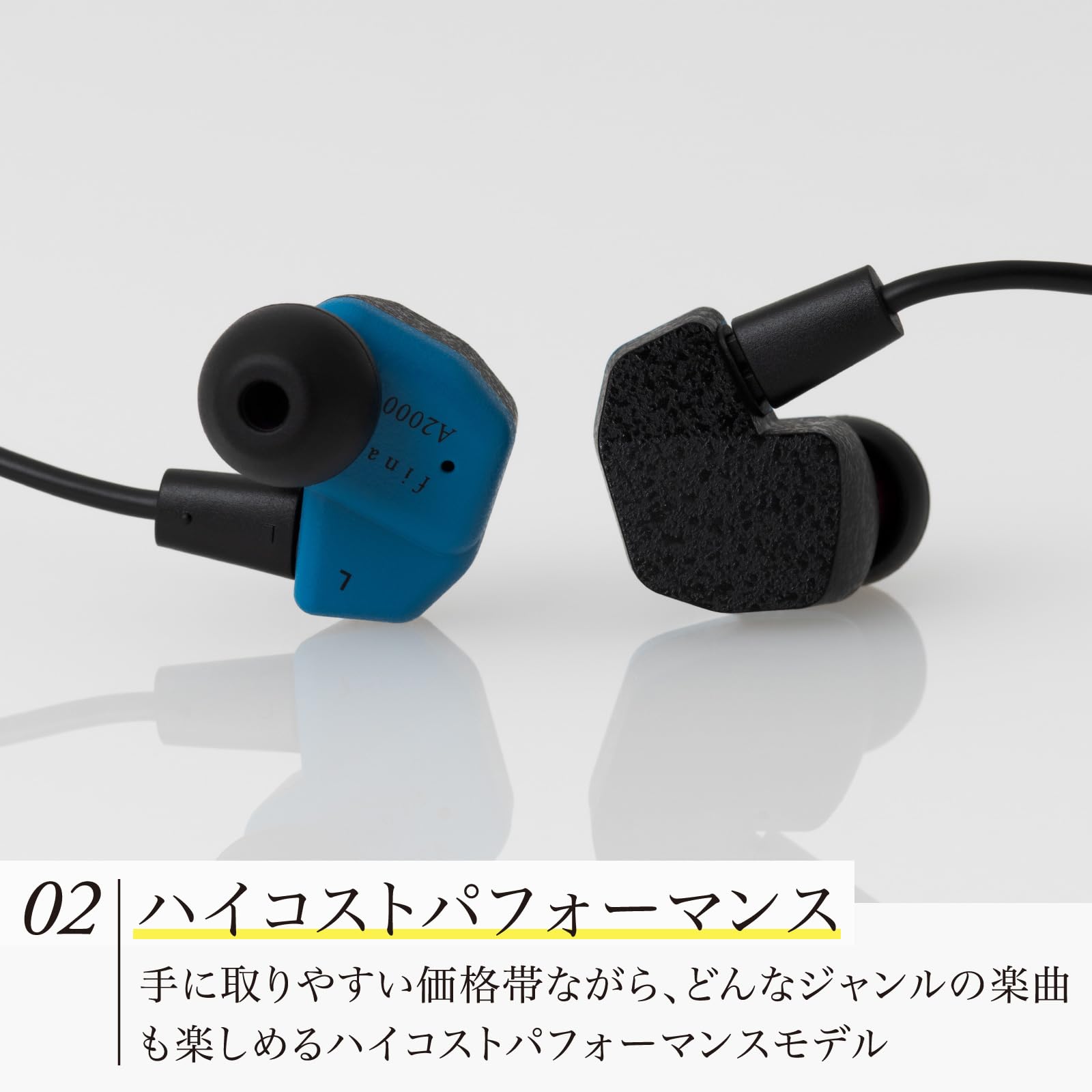 Amazon.co.jp: final A2000 Japanese Audio Brand Earphones, Dynamic