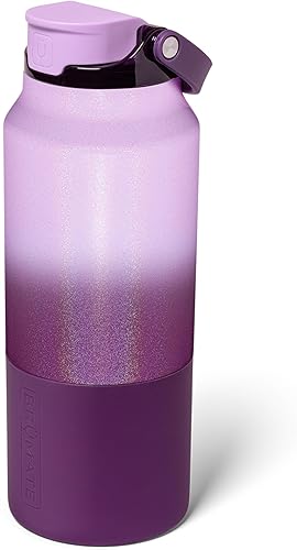 Miniatura 9 de BrüMate Rise - Botella de agua de 25 onzas con popote de silicona cubierto 100 % a prueba de fugas, botella de agua de acero inoxidable aislada con