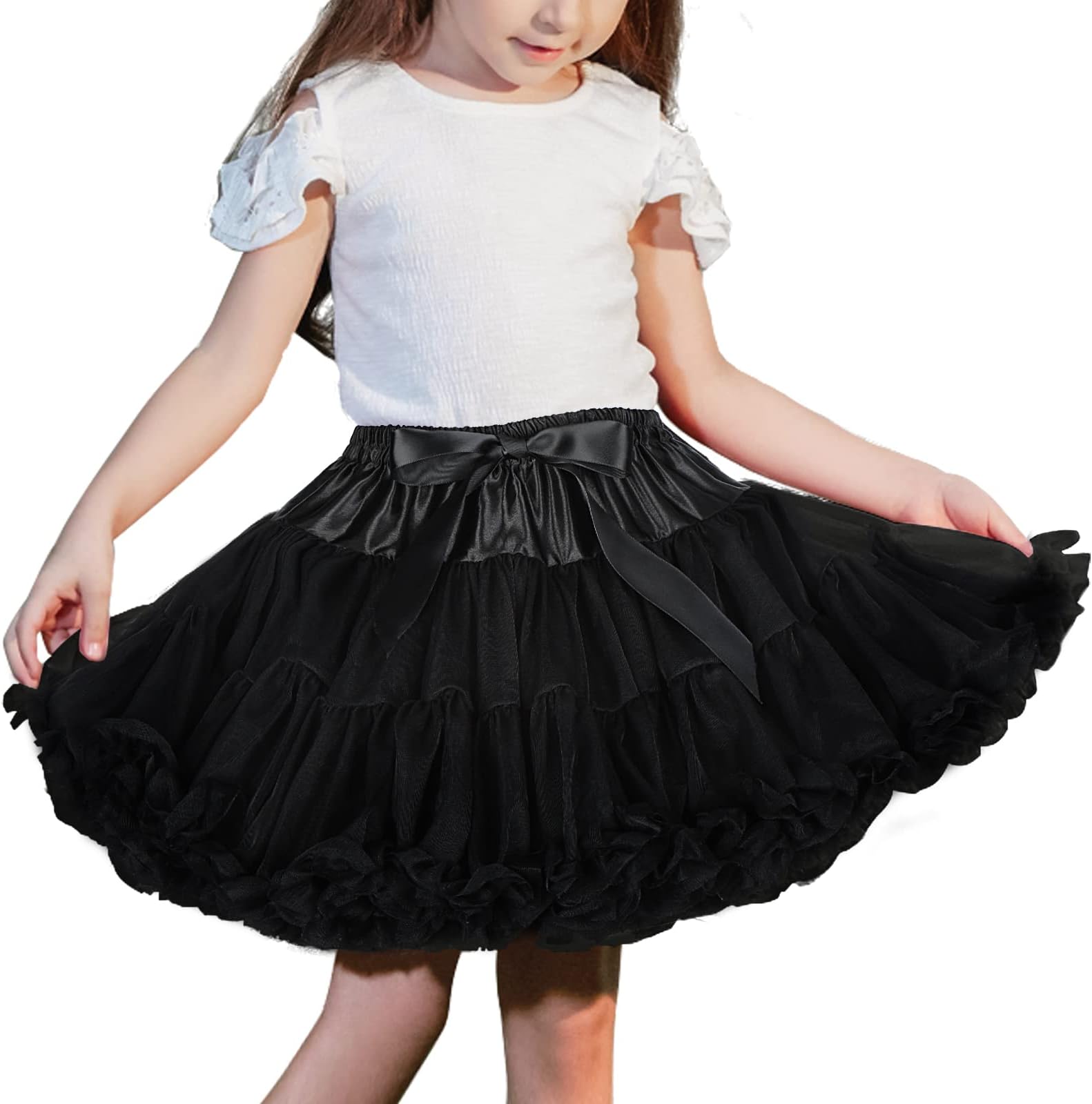 Girl's Petticoat, Baby Girls Soft Tutu Skirt Fluffy Pettiskirt Princess Ballet Dance Skirts