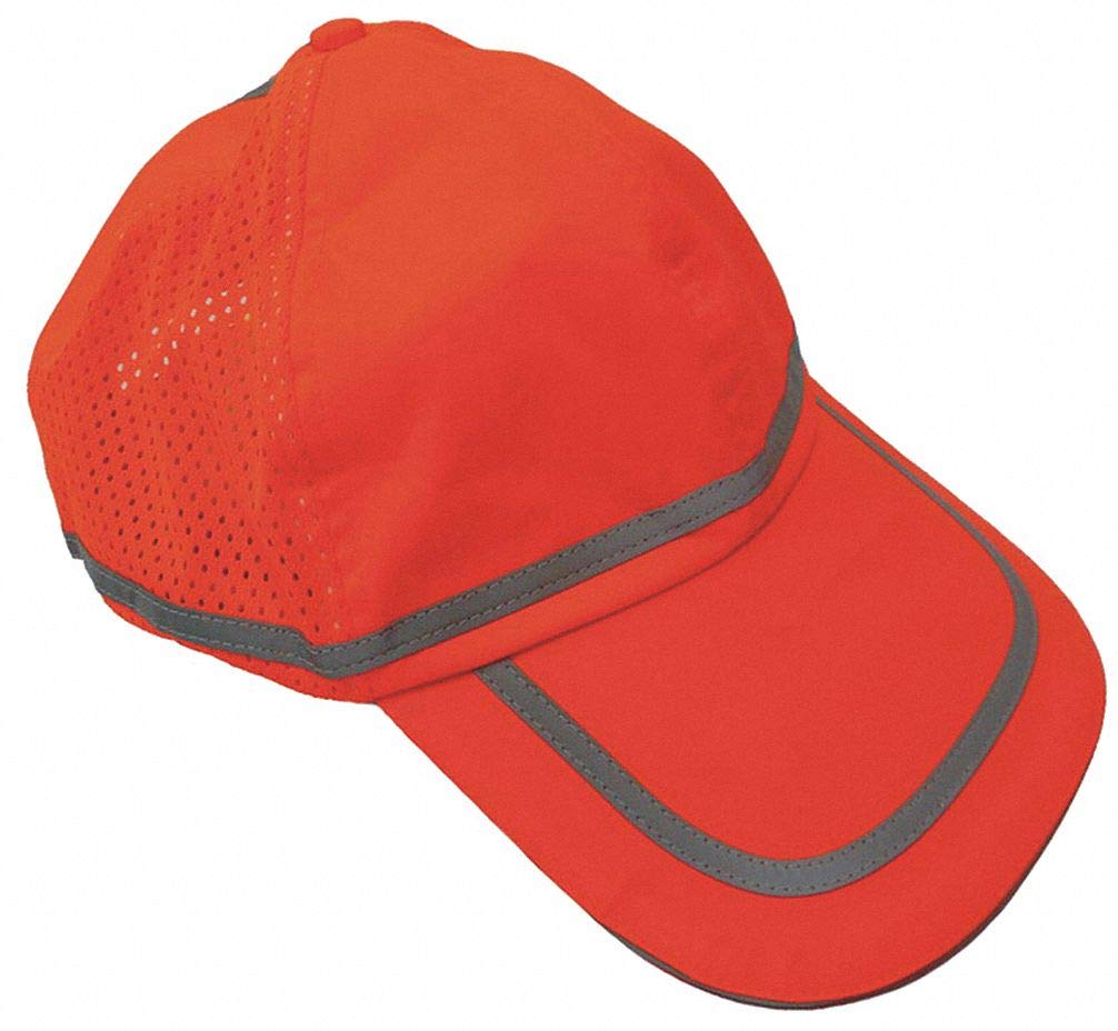Condor Baseball Cap, Hi-Visibility Orange, Size Universal, Polyester with Mesh Venting Panels - 1 Each