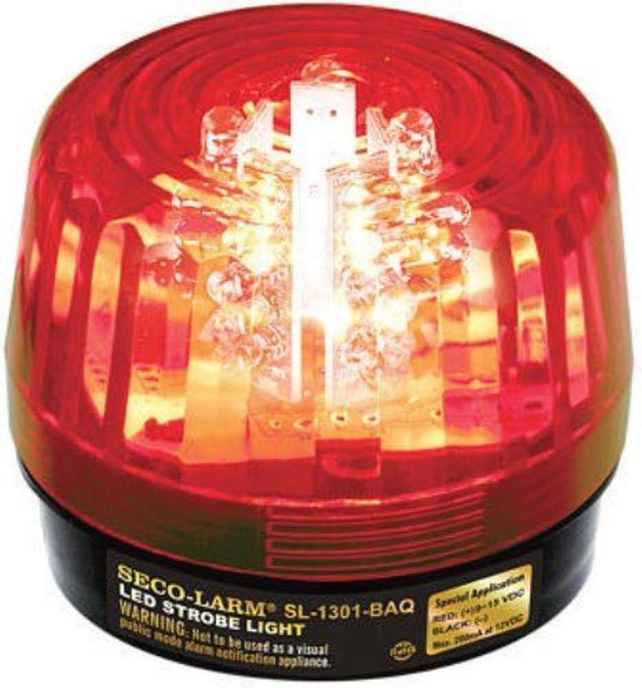 SecoLarm SL1301SAQ/R Enforcer LED Strobe Light with BuiltIn 100dB Programmable