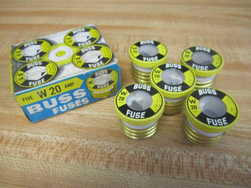 Bussmann W-20 Buss Plug Fuse W20 (Pack of 5)