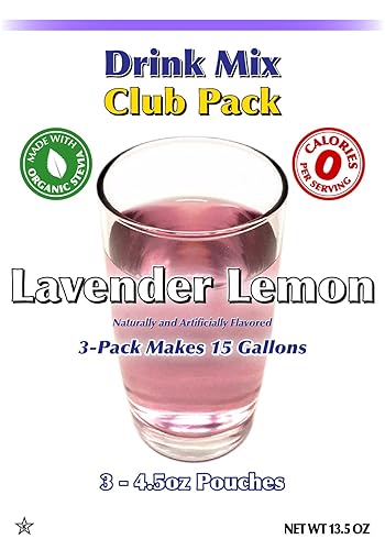 Miniatura 3 de GramZero Mezcla de bebida sin azúcar de lavanda, limón y cero calorías, ideal para té cargado de club de nutrición, endulzado con stevia