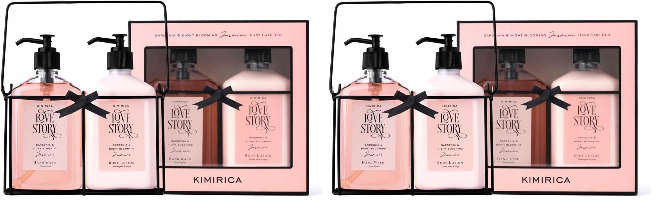 Kimirica Love Story Hand Wash Hand Lotion Duo set with Metal Caddy| Goodness of Aloe Vera, Ginkgo Biloba 100% Vegan & Paraben Free | Gifts for Women & Men | Luxury Gift Hamper (270mlx2) (Pack of 2)-image-30