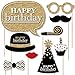 Big Dot of Happiness Adult Happy Birthday - Gold Party Photo Booth Props Kit 20 Count