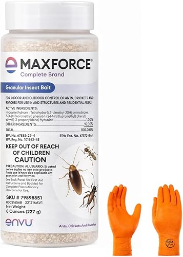 Max Force Complete (8 oz) Cebo granular para insectos: control superior de plagas para hormigas, cucarachas y más