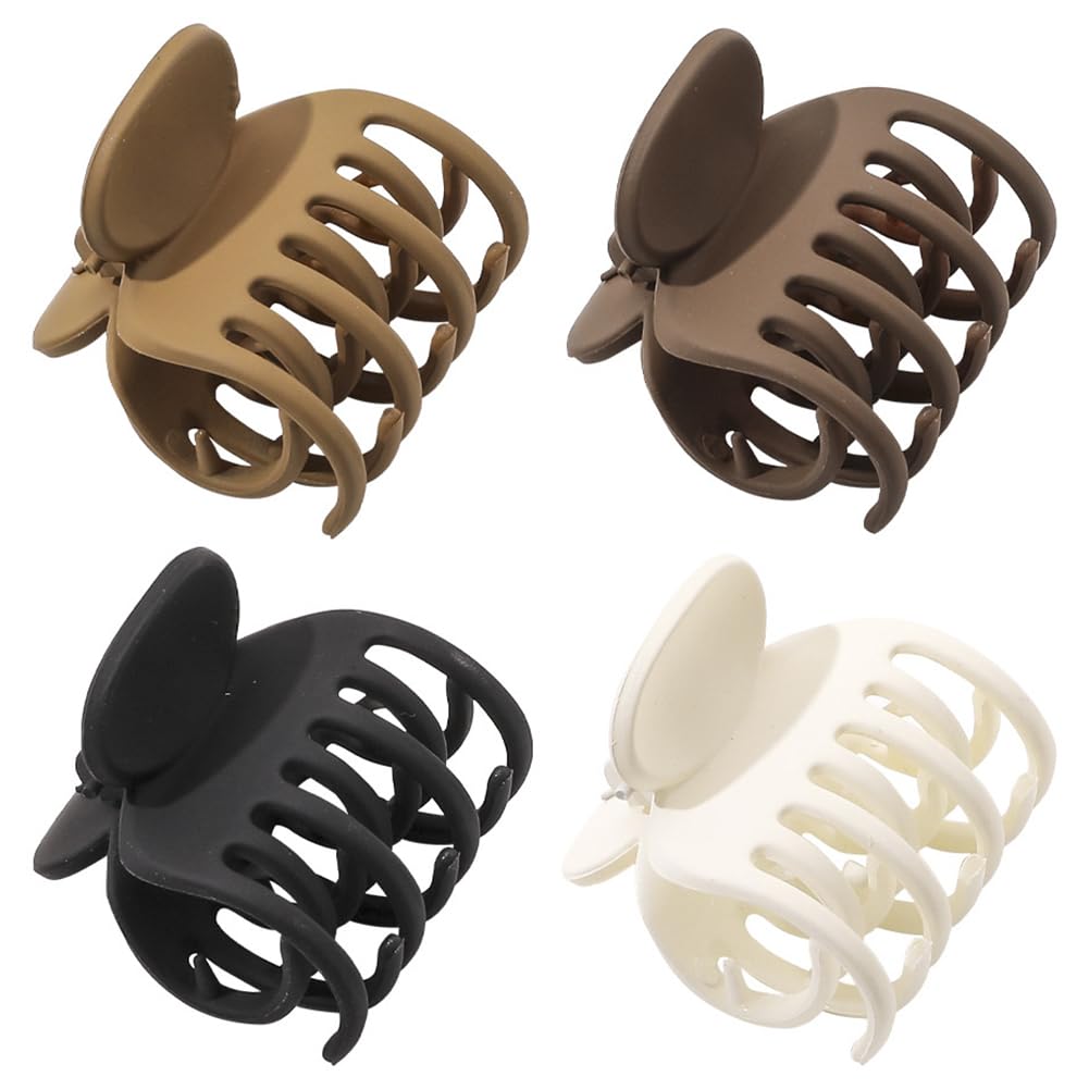 4 Pinzas para el Pelo Pequeñas, Pinza de Doble Fila para Cabello, para Cabello Fino, pinzas Fuertes para Mujeres y Niñas, 4 Colores