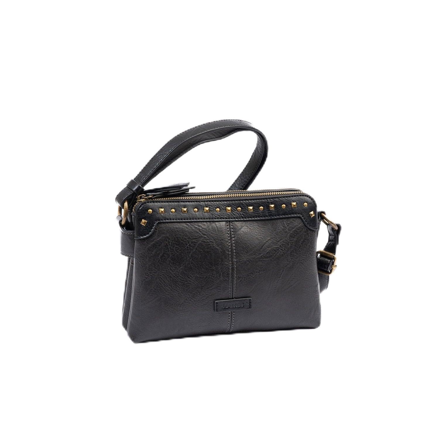 MATTIES Women's Verota Bags, Black/White, 7cm x 24cm x 17cm