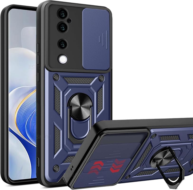 SkyTree Vivo T3 Ultra 5G, Robotic Sliding Camera Window Shock Proof Thunder Case, Dual Layer Hybrid Armor Back Cover Case with Kickstand for Vivo T3 Ultra 5G - Blue (B0DHDB8ZFT) Amazon Price History, Amazon Price Tracker