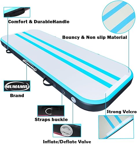 Miniatura 3 de Lianxidian - Colchoneta inflable de gimnasia  Versátil para entrenamiento, hacer zoteo, yoga y actividades acuáticas  Colchoneta inflable de 4