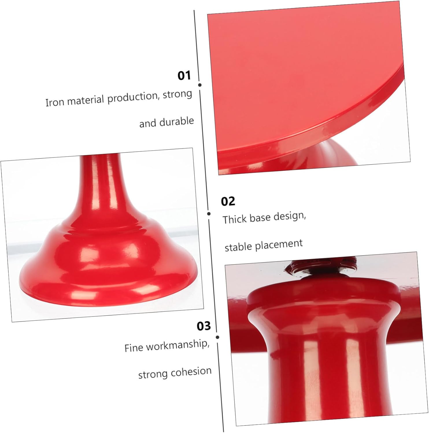 Mikinona Iron Cake Stand Cake Rack Macaron Stand Christmas Decor Dessert Cupcake Display Tray Plate Gold Cake Stand 8inch Red Vintage Decor Party Cake Holder Storage Rack Multifunction