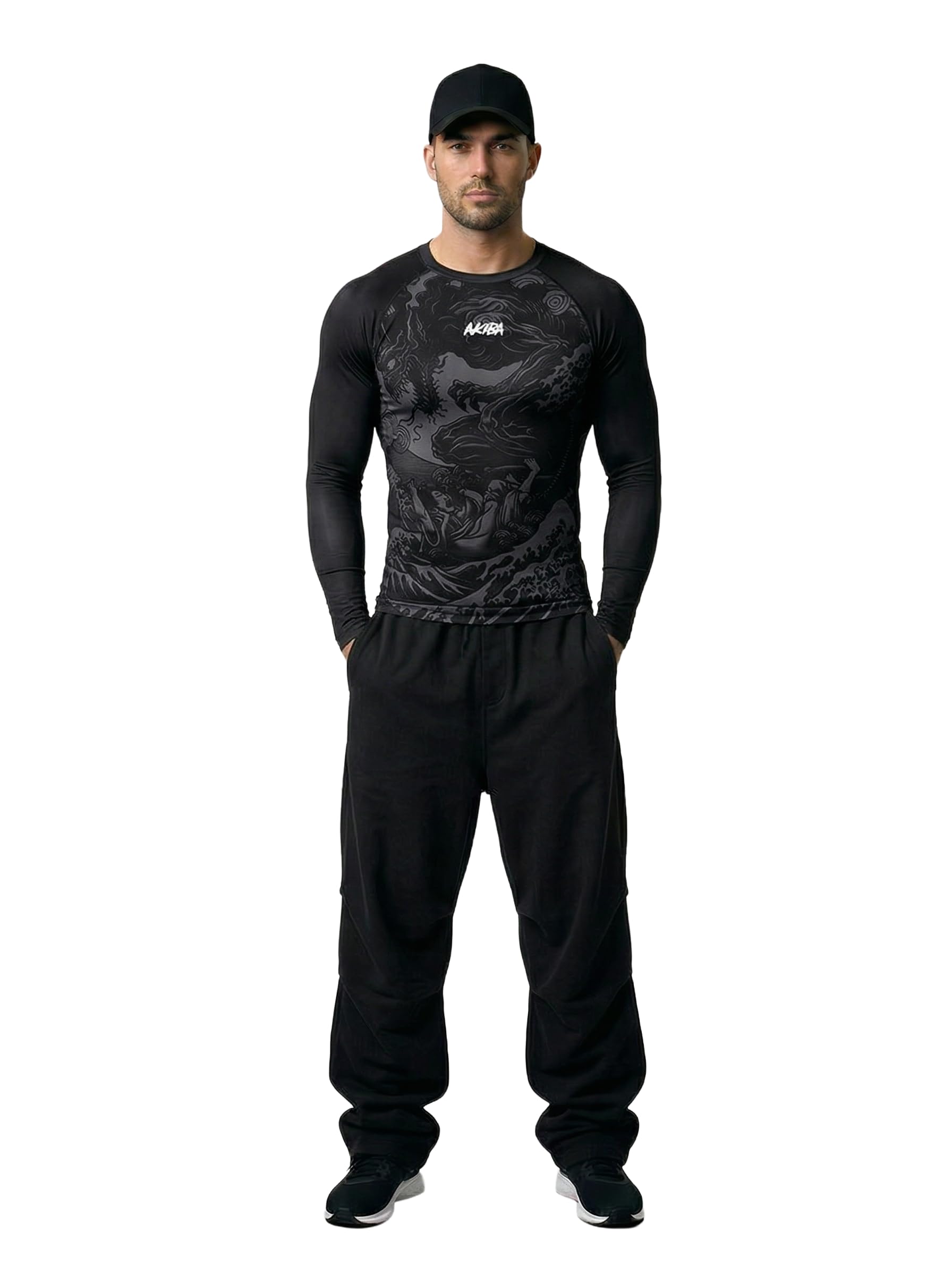 AKIBA Full Sleeve Skins Performance Fit Compression for MMA, BJJ Rash Guard,Gym, Running, Cycling-picture-11