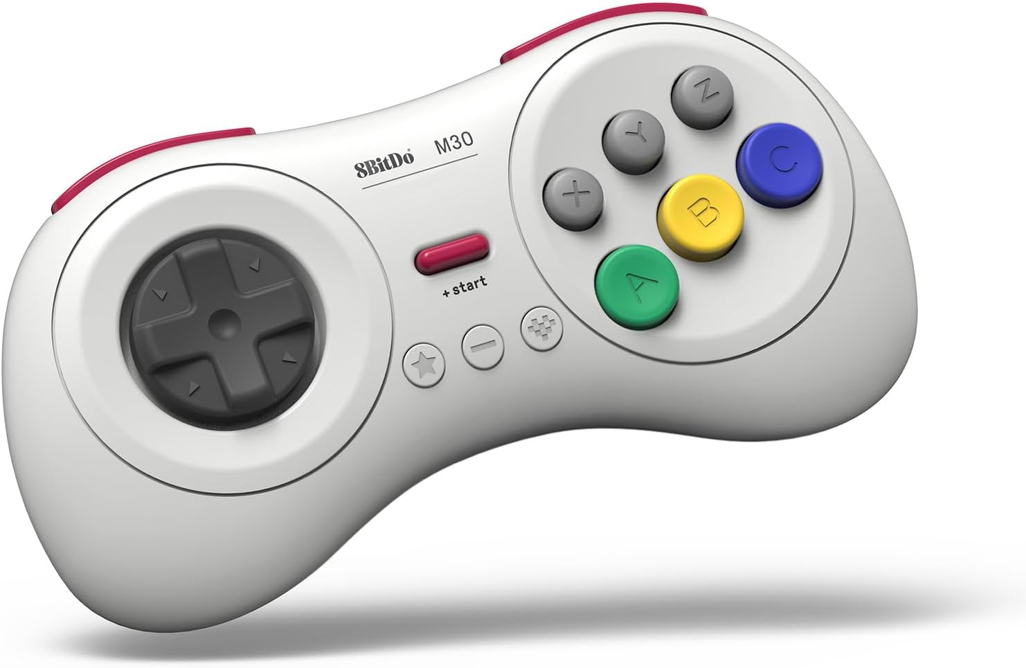 8Bitdo M30 Bluetoothゲーミングコントローラー6ボタンゲームパッド NS Switch/Switch 2 Windows Android macOS Steam Respberry Pi用 (White)