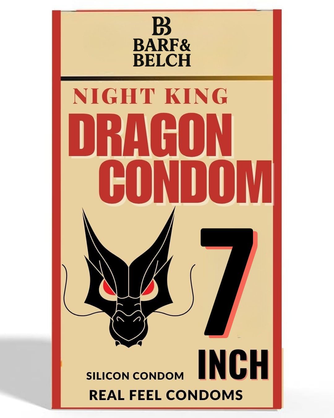 Dragon Condom 7inch (1pc) - Natural Latex, Lubricated, Paraben Free for Safe & Comfortable Use-image-4