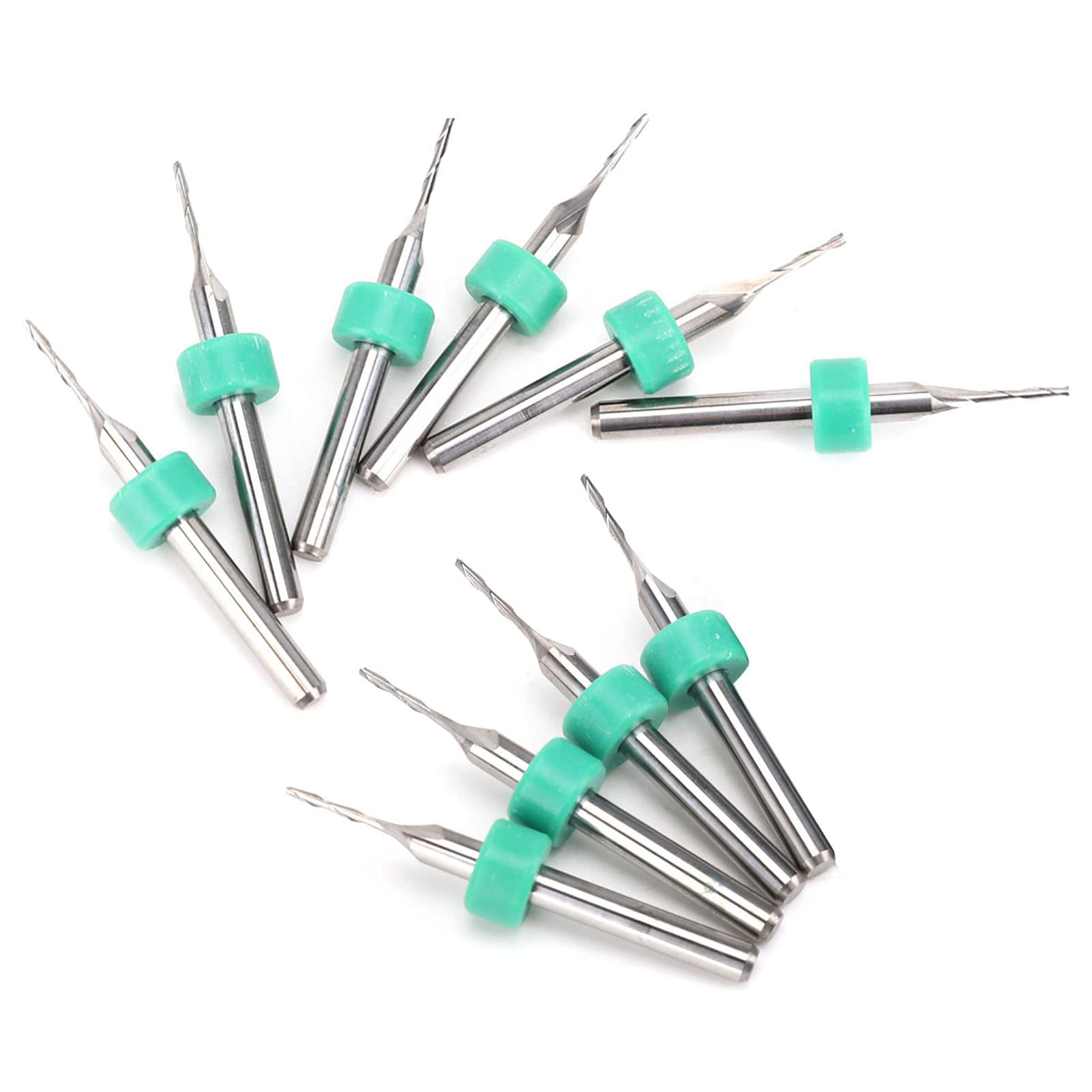 Herramientas de mecanizado de alta resistencia - Brocas de fresado CNC en espiral de 2 flautas de 1,5 mm para mecanizar acero al carbono, acero para herramientas, acero inoxidable (2 cuchillas de 1,5