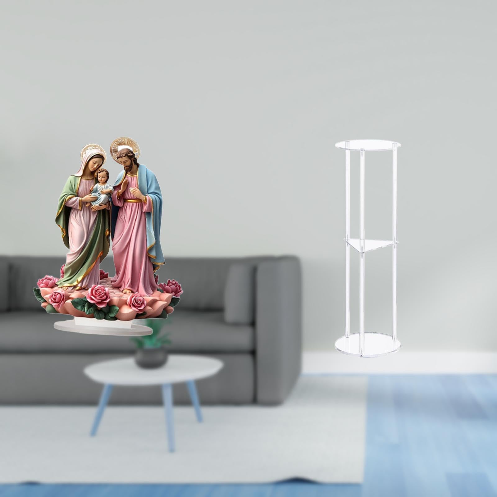 acrylic desktop decor diy unique tabletop ornament gift for holiday home fireplace clear side table small drink decor acrylic bedside table easy assembly for office balcony small space