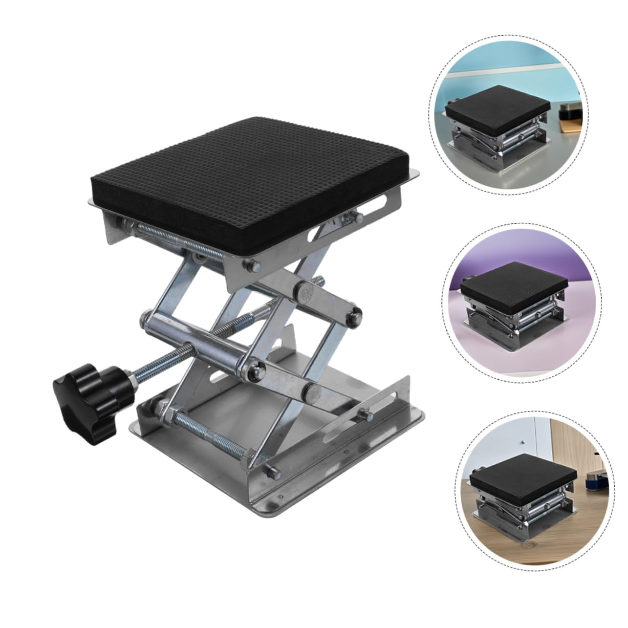 Veemoon 15kg Mesa Elevadora De Laboratorio De Acero Inoxidable Plataforma De Rango De Capacidad Para Equipos De Laboratorio Para Soporte y Elevación