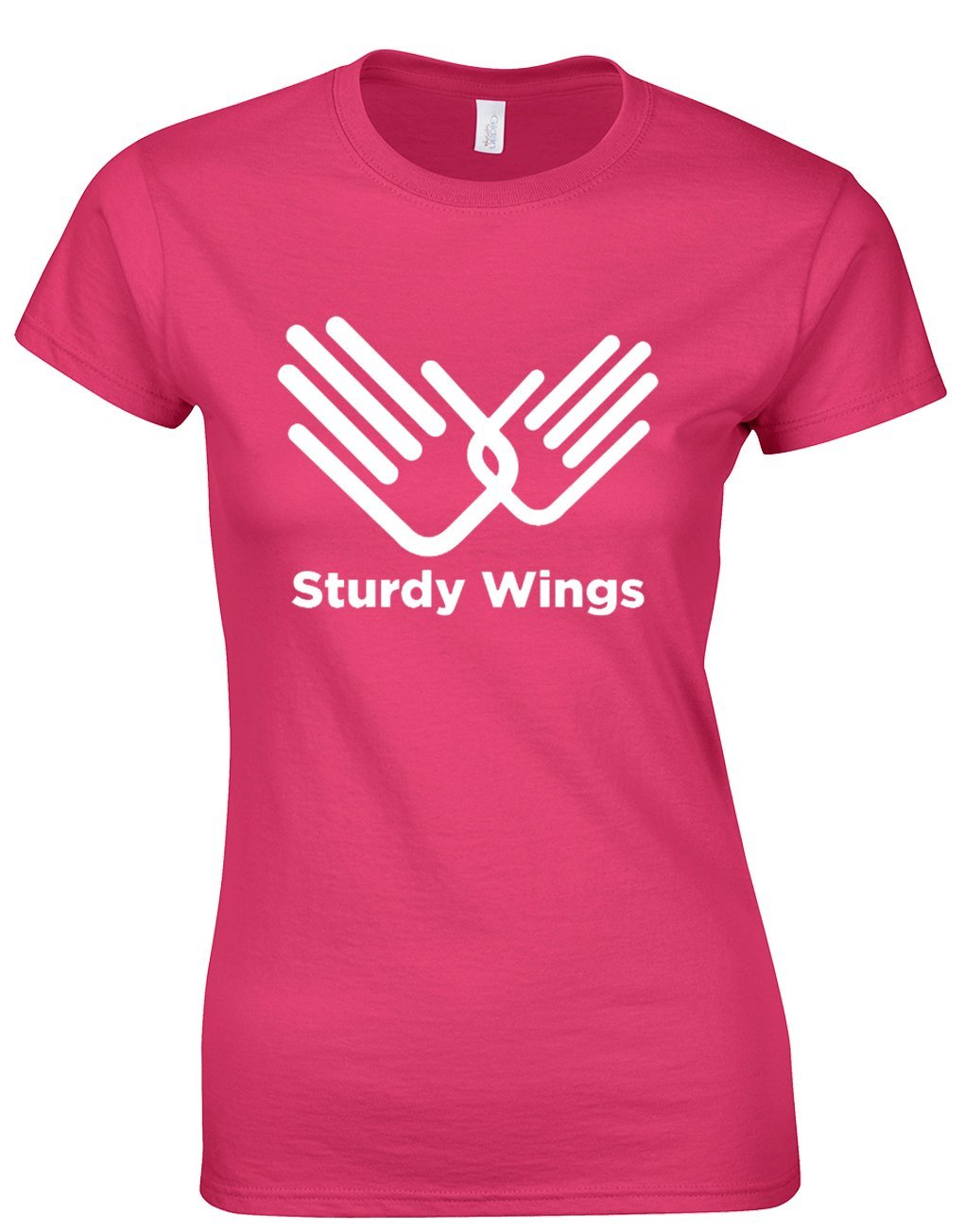 Crown Designs Women's Hot Pink Sturdy Wings Comedy Movie Film Inspired Gift For & Teenagers Fitted T-Shirts Tops - /L - 10/12