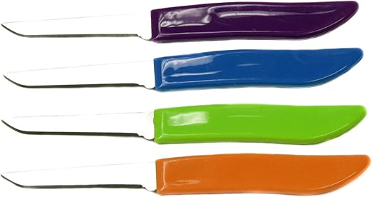 Chef Craft Select Paring Knife, 2.5 inch blade 6 inches in length 4 piece set, Assorted