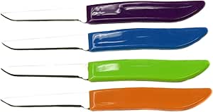 Chef Craft Select Paring Knife, 2.5 inch blade 6 inches in length 4 piece set, Assorted