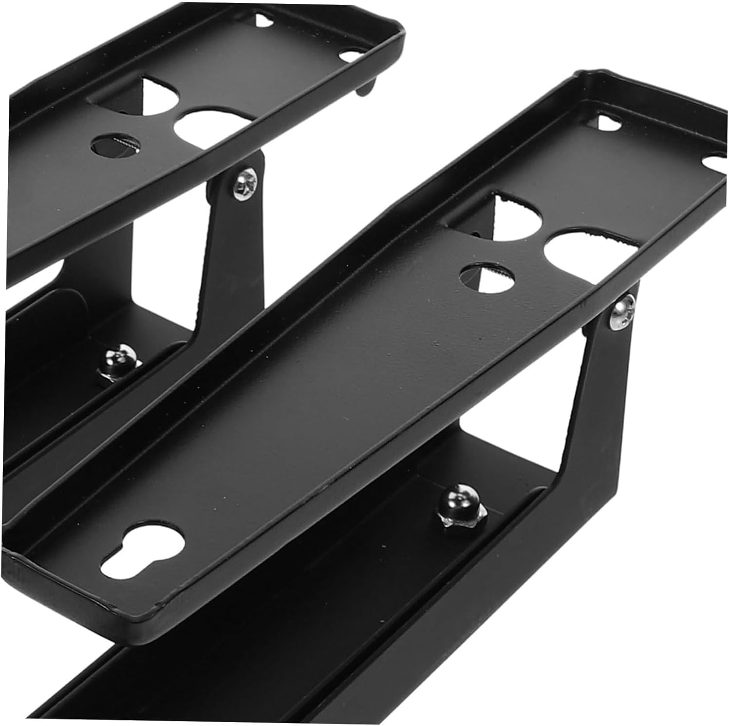 2 Piezas Soporte Microondas Pared Plegable, Soportes para Microondas de Acero inoxidable Soporte Horno y Microondas Pared Extensible, Soporte para Colgar Microondas Pared （Negro）