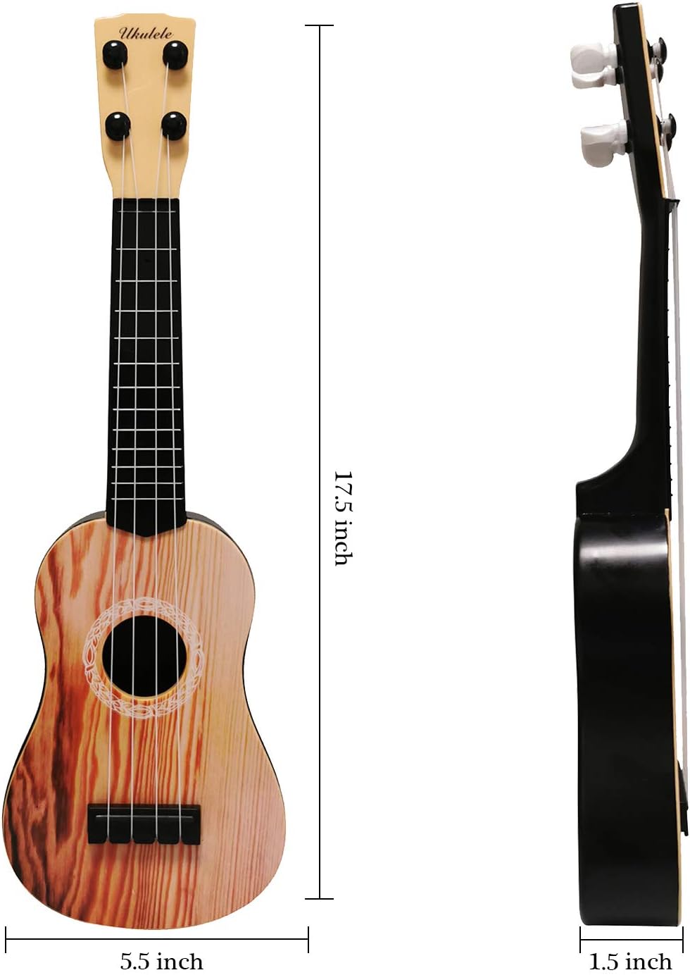 17inch Kids Ukulele Guitar 4 Strings (Brown)