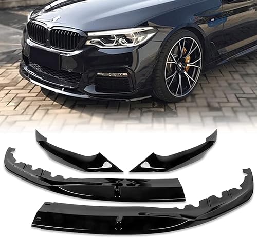 Q1-TECH, borde de parachoques delantero compatible con BMW Serie 5 G30 M-Sport 2017 - 2020, alerón de parachoques delantero, kit de cuerpo de