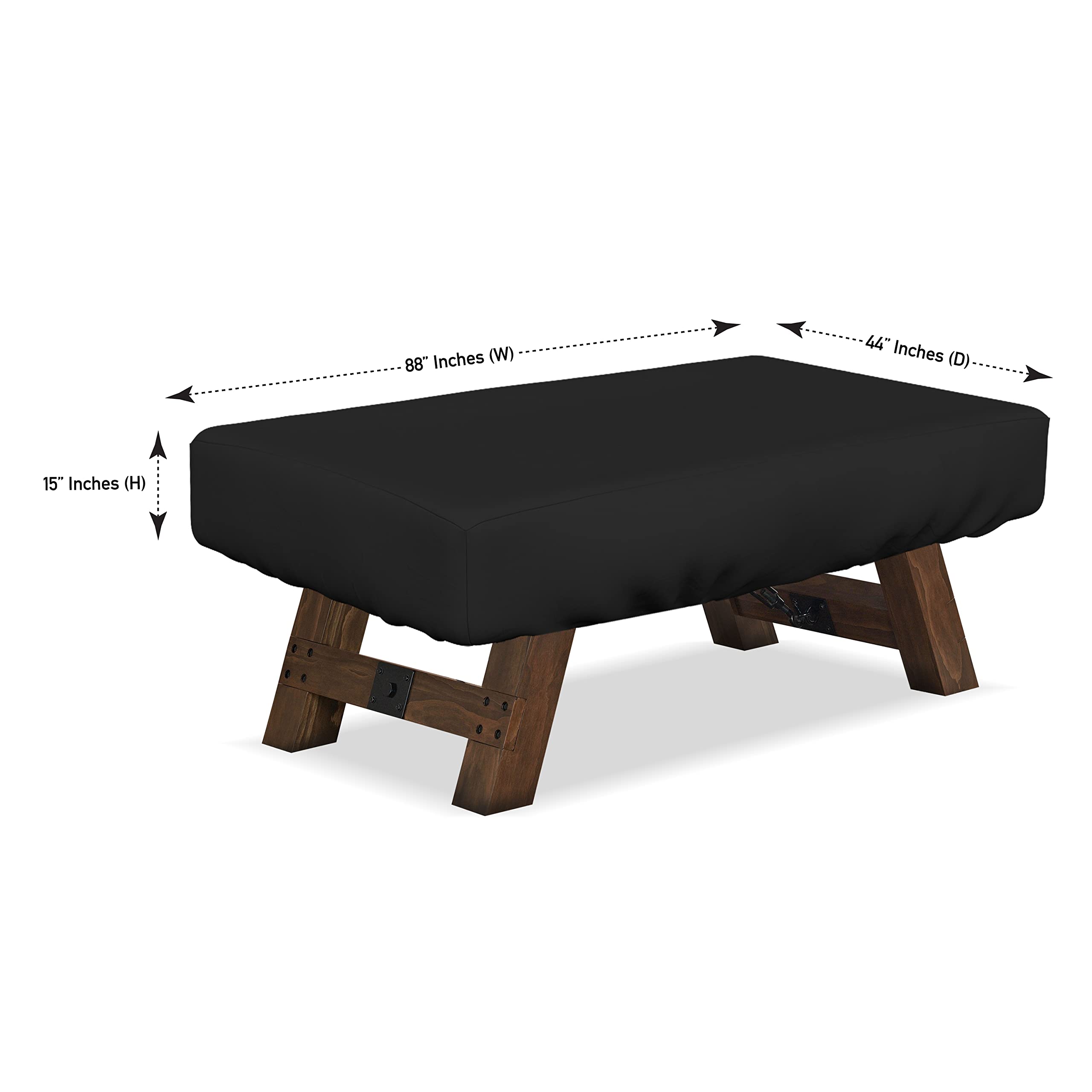 Covers & all Air Hockey Table Cover 18 Oz Waterproof - 100% UV & Weather Resistant Outdoor Table Cover with Elastic for Snug Fit (88