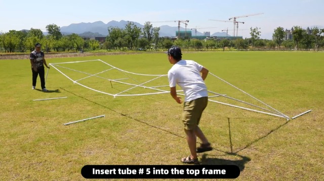 Carpa de fiesta 10x30 Homgrace con paredes removibles miniatura 7