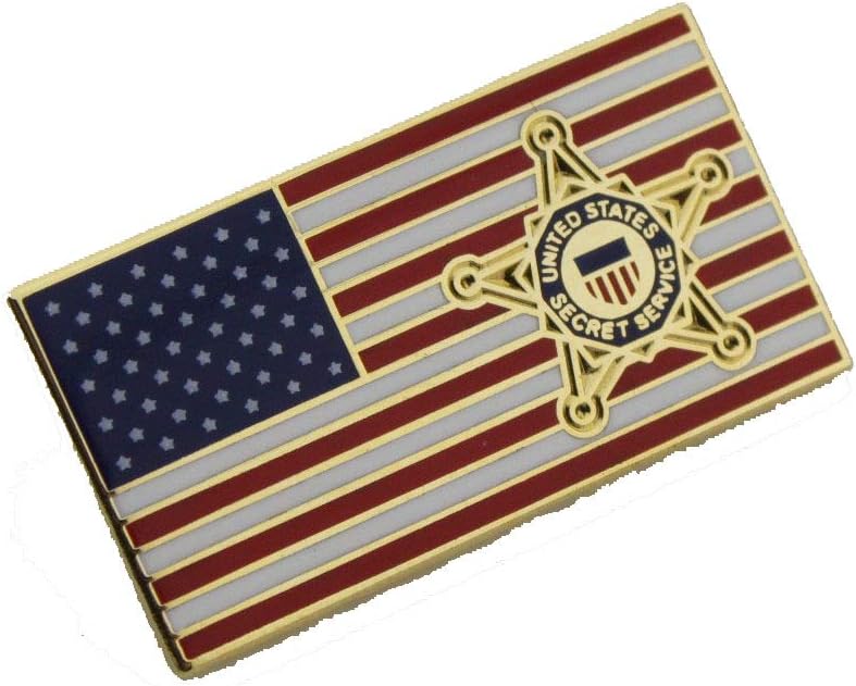 USSS United States Secret Service Lapel Hat Pin American Flag