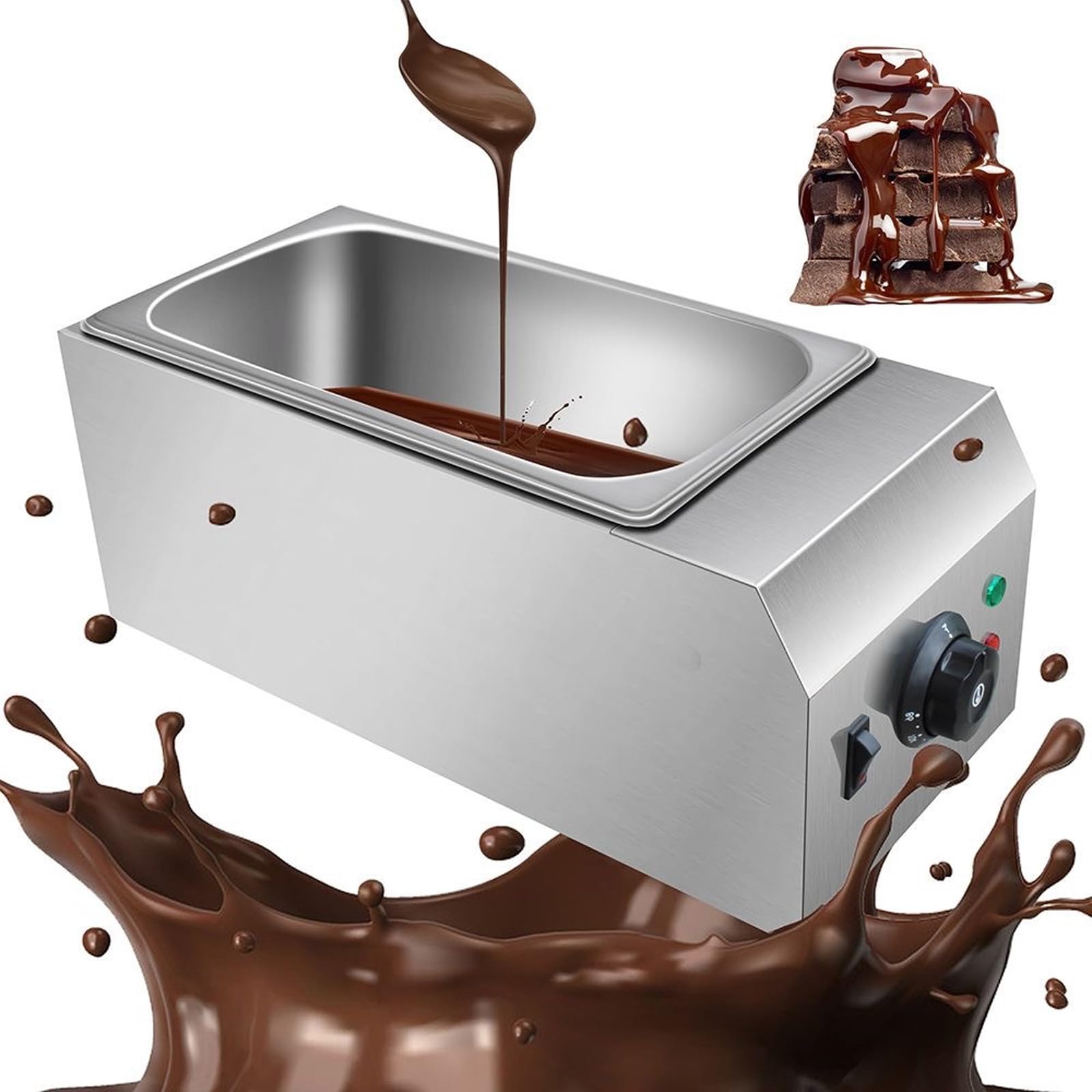 Machine À Fondre Le Chocolat Professionnelle, Tempéreuse Électrique À 2 Cuves, Température Réglable De 50 À 300 °c, Capacité De 2 L, Pour Chocolat, Bonbons Et Beurre.