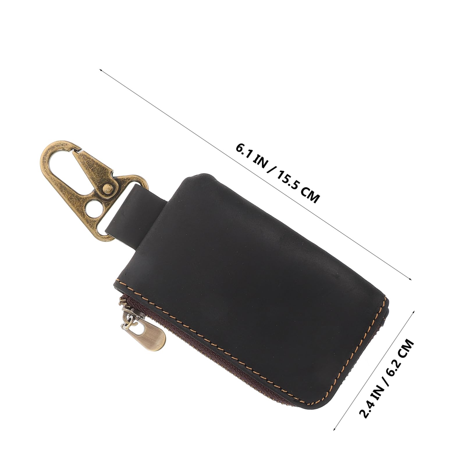 TOVINANNA Men's Leather Zipper Pouch Coin Purse with Keychain for Earphones and Keys Durable Travel Accessory with Belt Clip for Daily Organization and Convenience